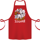 Sleighpnir Funny Viking Christmas Xmas Sleipnir Cotton Apron 100% Organic Red