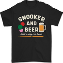 Snooker and Beer That's Why I'm Here Mens T-Shirt 100% Cotton Black