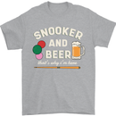 Snooker and Beer That's Why I'm Here Mens T-Shirt 100% Cotton Sports Grey