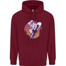 Snowboarding Dont Follow Me Funny Childrens Kids Hoodie Maroon