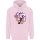 Snowboarding Dont Follow Me Funny Mens 80% Cotton Hoodie Light Pink