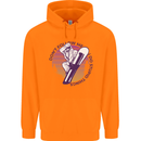 Snowboarding Dont Follow Me Funny Mens 80% Cotton Hoodie Orange