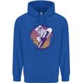 Snowboarding Dont Follow Me Funny Mens 80% Cotton Hoodie Royal Blue