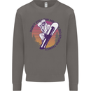 Snowboarding Dont Follow Me Funny Mens Sweatshirt Jumper Charcoal