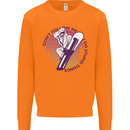 Snowboarding Dont Follow Me Funny Mens Sweatshirt Jumper Orange