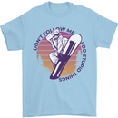 Snowboarding Dont Follow Me Funny Mens T-Shirt 100% Cotton Light Blue