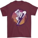 Snowboarding Dont Follow Me Funny Mens T-Shirt 100% Cotton Maroon