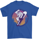 Snowboarding Dont Follow Me Funny Mens T-Shirt 100% Cotton Royal Blue