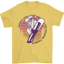 Snowboarding Dont Follow Me Funny Mens T-Shirt 100% Cotton Yellow