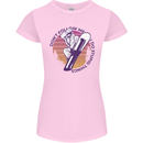 Snowboarding Dont Follow Me Funny Womens Petite Cut T-Shirt Light Pink