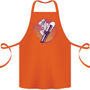 Snowboarding Funny Dont Follow Me Cotton Apron 100% Organic Orange