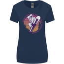 Snowboarding Funny Dont Follow Me Womens Wider Cut T-Shirt Navy Blue