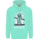 Snowboarding I Am the Avalanche Funny Mens 80% Cotton Hoodie Peppermint