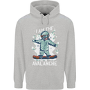 Snowboarding I Am the Avalanche Funny Mens 80% Cotton Hoodie Sports Grey