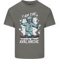 Snowboarding I Am the Avalanche Funny Mens Cotton T-Shirt Tee Top Charcoal