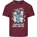 Snowboarding I Am the Avalanche Funny Mens Cotton T-Shirt Tee Top Maroon