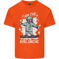 Snowboarding I Am the Avalanche Funny Mens Cotton T-Shirt Tee Top Orange