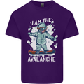 Snowboarding I Am the Avalanche Funny Mens Cotton T-Shirt Tee Top Purple