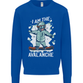 Snowboarding I Am the Avalanche Funny Mens Sweatshirt Jumper Royal Blue