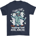 Snowboarding I Am the Avalanche Funny Mens T-Shirt 100% Cotton Navy Blue