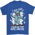 Snowboarding I Am the Avalanche Funny Mens T-Shirt 100% Cotton Royal Blue