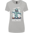 Snowboarding I Am the Avalanche Funny Womens Wider Cut T-Shirt Sports Grey