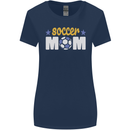 Soccer Mum Mom Womens Wider Cut T-Shirt Navy Blue