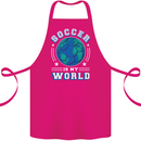 Soccer is My World Football Cotton Apron 100% Organic Pink