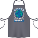 Soccer is My World Football Cotton Apron 100% Organic Steel