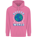 Soccer is My World Football Mens 80% Cotton Hoodie Azelea
