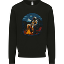 Space Camp Funny Astronaut Camping Mens Sweatshirt Jumper Black