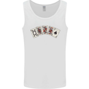 Spade Flush Poker Mens Vest Tank Top White
