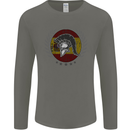 Spain Bodybuilding Flag Gym Training Spanish Mens Long Sleeve T-Shirt Charcoal