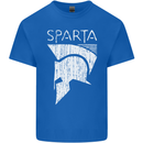 Sparta Helmet Bodybuilding Training Gym Mens Cotton T-Shirt Tee Top Royal Blue