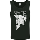 Sparta Helmet Bodybuilding Training Gym Mens Vest Tank Top Black