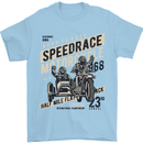 Speedrace Motorcycle Side Car Motorbike Mens T-Shirt 100% Cotton Light Blue