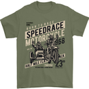 Speedrace Motorcycle Side Car Motorbike Mens T-Shirt 100% Cotton Military Green