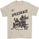 Speedrace Motorcycle Side Car Motorbike Mens T-Shirt 100% Cotton Sand
