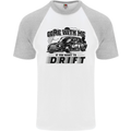 Drifting Come With Me if You Want to Drift Mens S/S Baseball T-Shirt White/Sports Grey