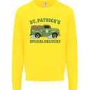 St Patricks Beer Delivery Funny Alcohol Guiness Kids Sweatshirt Jumper Yellow