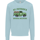 St Patricks Beer Delivery Funny Alcohol Guiness Mens Sweatshirt Jumper Light Blue