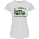 St Patricks Beer Delivery Funny Alcohol Guiness Womens Petite Cut T-Shirt White
