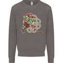 St Patricks Day Ice Hockey Mens Sweatshirt Jumper Charcoal