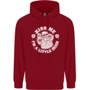 St Patricks Day Kiss Me Im a Little Bit Irish Childrens Kids Hoodie Red