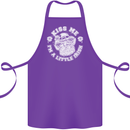 St Patricks Day Kiss Me Im a Little Bit Irish Cotton Apron 100% Organic Purple