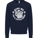 St Patricks Day Kiss Me Im a Little Bit Irish Kids Sweatshirt Jumper Navy Blue