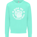 St Patricks Day Kiss Me Im a Little Bit Irish Kids Sweatshirt Jumper Peppermint