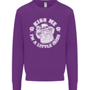 St Patricks Day Kiss Me Im a Little Bit Irish Kids Sweatshirt Jumper Purple