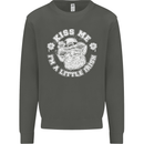 St Patricks Day Kiss Me Im a Little Bit Irish Kids Sweatshirt Jumper Storm Grey