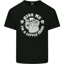 St Patricks Day Kiss Me Im a Little Bit Irish Kids T-Shirt Childrens Black